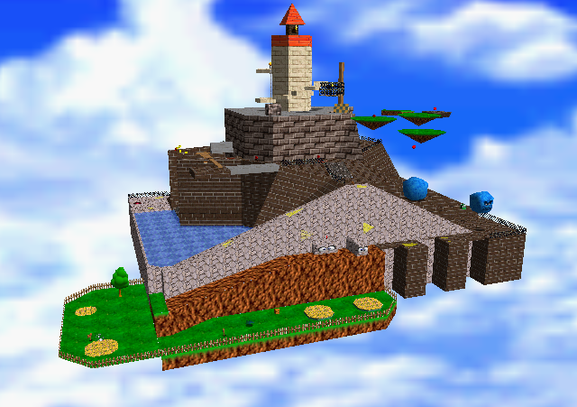 Whomp&#039;s Fortress (Mario 64) Minecraft Map